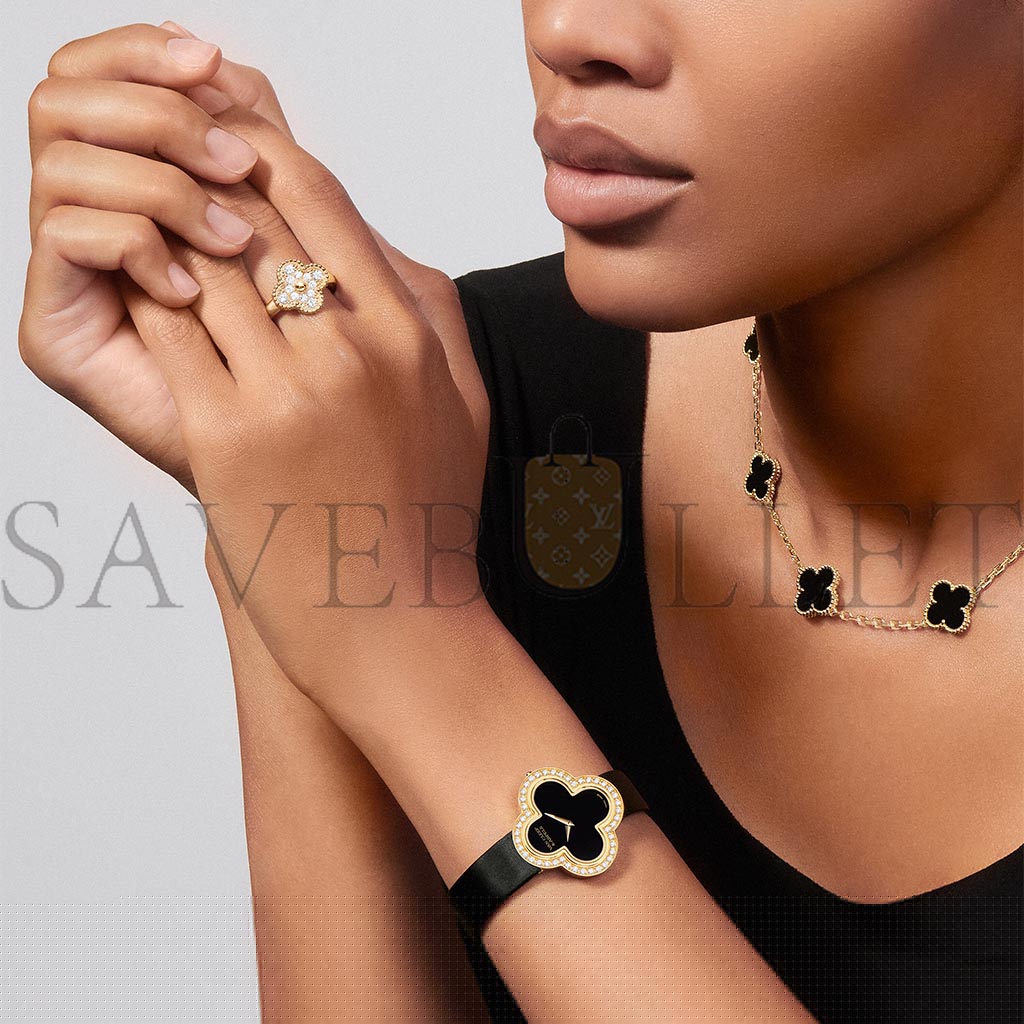 v*n cl*f arpels vintage alhambra ring - yellow gold, Di*m*nd  vcaro26m00